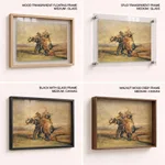 Tiger Hunt, Elephant Mounted by Indians by Antoine-Louis Barye (c1836) – Wall Decor