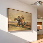 Tiger Hunt, Elephant Mounted by Indians by Antoine-Louis Barye (c1836) – Wall Decor