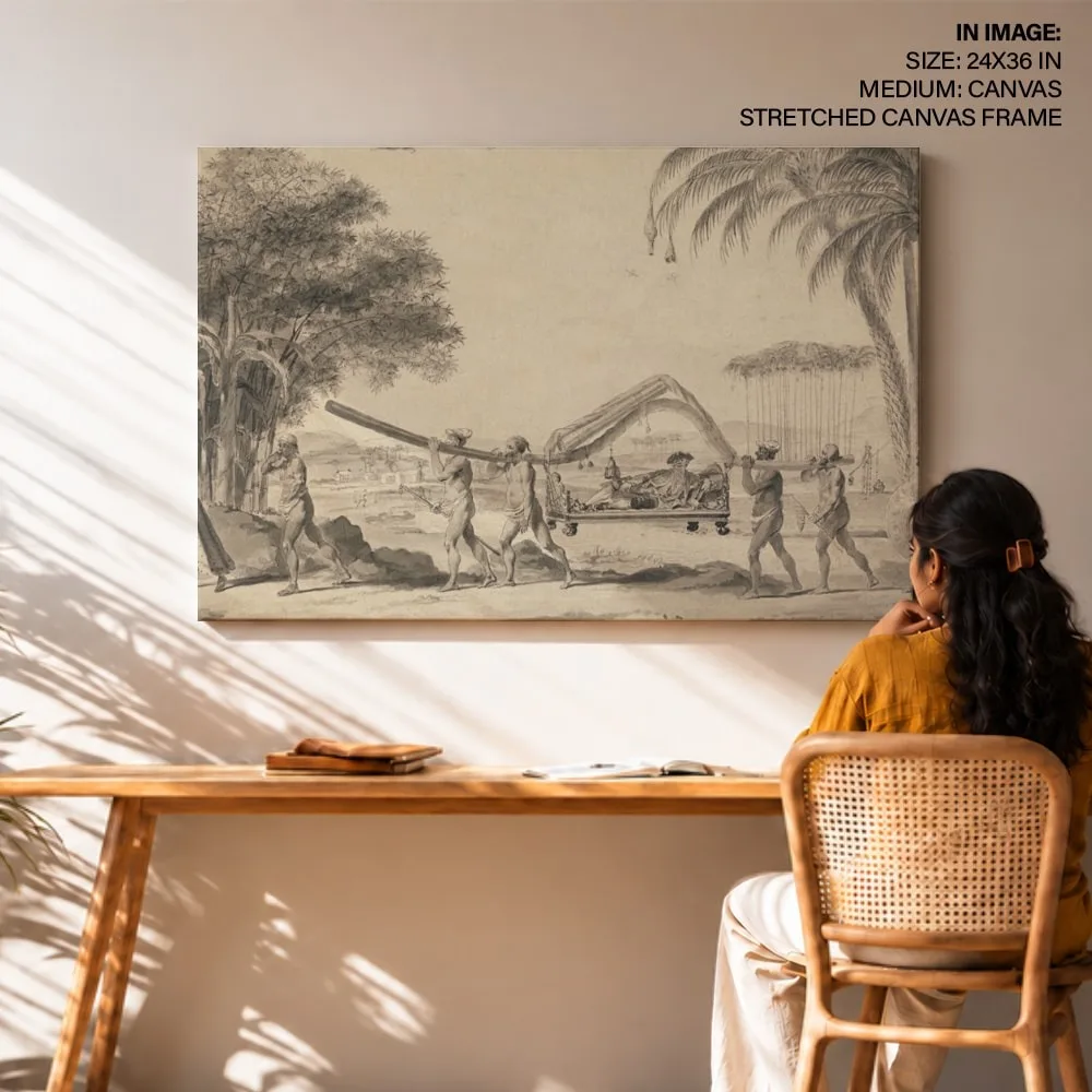 Traveller in a Palanquin in India by Robert Home – Home Decor