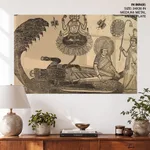Anantasayan (Vishnu Reclining on Serpent Ananta) by Shri Gobinda Chandra Roy (c1890) – Wall Art