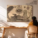 Anantasayan (Vishnu Reclining on Serpent Ananta) by Shri Gobinda Chandra Roy (c1890) – Wall Art