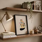 Cat and lobster by Kalam Patua (early 21st c) – Wall Painting