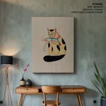 Cat and lobster by Kalam Patua (early 21st c) – Wall Painting