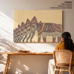 Madhubani Painting of Bihar Godna Painting by Ranjit Paswan (2019) – Wall Decor