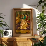 Navneet Krishna by Ravi Varma Press Malavli Lonavala (c1926) – Wall Hanging