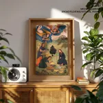 Angels bring food to Jesus in the wilderness, from a Mirror of Holiness (Mir’at al-quds) of Father Jerome Xavi by Unknown Artist (1602) – Home Decor