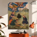 Angels bring food to Jesus in the wilderness, from a Mirror of Holiness (Mir’at al-quds) of Father Jerome Xavi by Unknown Artist (1602) – Home Decor