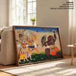 Durga riding on tiger shooting arrows by Unknown Artist (1800-1899) – Wall Art