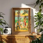 Hari Hara Bhet by Ravi Varma Press (1890) – Wall Painting