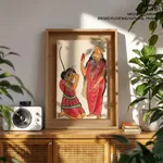 Kalaketu Receiving a Boon from the Goddess Chandi by Unknown Artist (c1890) – Wall Painting