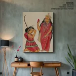 Kalaketu Receiving a Boon from the Goddess Chandi by Unknown Artist (c1890) – Wall Painting