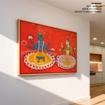 LORD VISHNU AND LAXMI by Unknown Artist (1600-1699) – Wall Painting