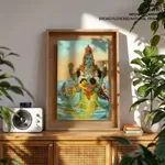 Matsya Avatar by Ravi Varma Press (1880) – Wall Hanging