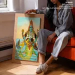 Matsya Avatar by Ravi Varma Press (1880) – Wall Hanging