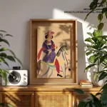 Raja Riding a Horse by Unknown Artist (c1890) – Wall Painting