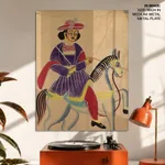 Raja Riding a Horse by Unknown Artist (c1890) – Wall Painting