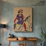 Raja Riding a Horse by Unknown Artist (c1890) – Wall Painting