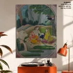 Seated Lord Shiva and goddess Parvati by Unknown Artist (1800-1899) – Wall Decor