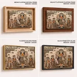 Single Panel Patachitra of Goddess Durga and her Family by Anwar Chitrakar (2019) – Wall Painting
