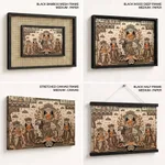 Single Panel Patachitra of Goddess Durga and her Family by Anwar Chitrakar (2019) – Wall Painting