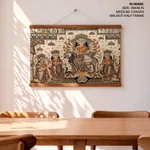 Single Panel Patachitra of Goddess Durga and her Family by Anwar Chitrakar (2019) – Wall Painting