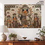 Single Panel Patachitra of Goddess Durga and her Family by Anwar Chitrakar (2019) – Wall Painting