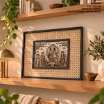Single Panel Patachitra of Goddess Durga and her Family by Anwar Chitrakar (2019) – Wall Painting