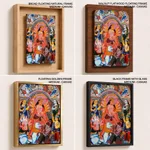 Single Panel Patachitra of Goddess Durga with Family by Anwar Chitrakar (2019) – Wall Decor
