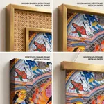 Single Panel Patachitra of Goddess Durga with Family by Anwar Chitrakar (2019) – Wall Decor