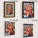 Single Panel Patachitra of Goddess Durga with Family by Anwar Chitrakar (2019) – Wall Decor