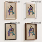 Sundari with a peacock by Kalam Patua (early 21st c) – Wall Art