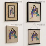 Sundari with a peacock by Kalam Patua (early 21st c) – Wall Art