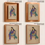 Sundari with a peacock by Kalam Patua (early 21st c) – Wall Art