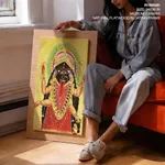 Two Aspects of Kali Kali Enshrined by Unknown Artist (c1890) – Wall Hanging