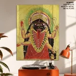 Two Aspects of Kali Kali Enshrined by Unknown Artist (c1890) – Wall Hanging