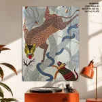 Gond Art Artwork for Crafts Map of Madhya Pradesh by Anand Singh Shyam (2000) – Wall Art