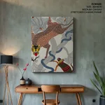 Gond Art Artwork for Crafts Map of Madhya Pradesh by Anand Singh Shyam (2000) – Wall Art