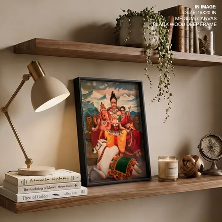 Shri Shankara by Chitrashala Steam Press, Poona (1800-1890) – Wall Hanging