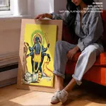 Kali Standing on Shiva (verso) by Unknown Artist (c1890) – Home Decor