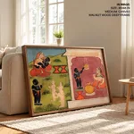 Krishna’s childhood pranks by Unknown, Pahari School (1725-1750) – Home Decor