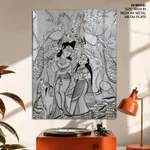 Patachitra of Radha-Krishna by Uttam Chitrakar (2018) – Wall Hanging
