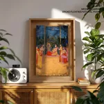 Radha-Krishna on a swing by Unknown Artist (1800) – Wall Decor