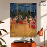 Radha-Krishna on a swing by Unknown Artist (1800) – Wall Decor