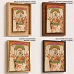 Raja Sansar Chand and saint Tulsidas paying homage to Rama and Sita by Unknown Artist (1825-1830) – Wall Decor