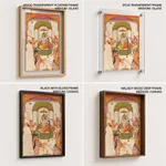Raja Sansar Chand and saint Tulsidas paying homage to Rama and Sita by Unknown Artist (1825-1830) – Wall Decor