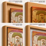 Raja Sansar Chand and saint Tulsidas paying homage to Rama and Sita by Unknown Artist (1825-1830) – Wall Decor