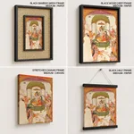 Raja Sansar Chand and saint Tulsidas paying homage to Rama and Sita by Unknown Artist (1825-1830) – Wall Decor