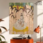 Shiva Seated on a Throne in a Landscape by Unknown Artist (c1760) – Wall Hanging