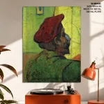 Paul Gauguin (Man in a Red Beret) by Vincent Van Gogh (1888)